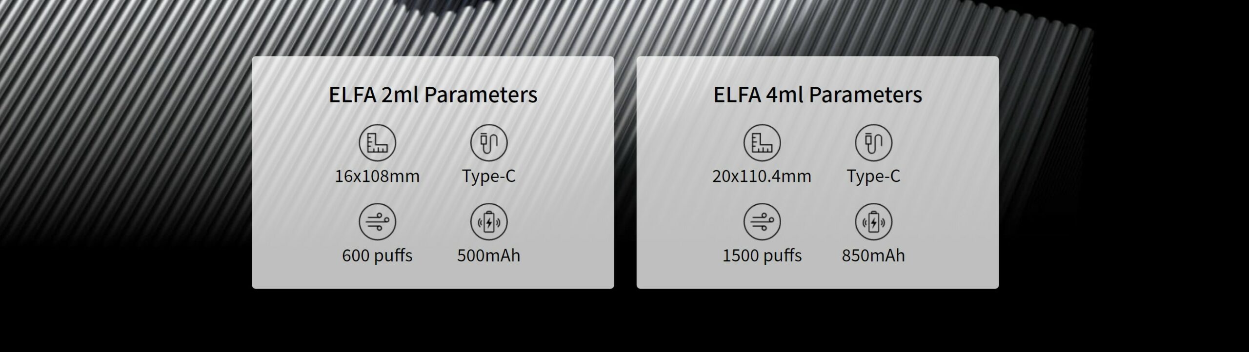 ELF BAR ELFA POD KIT parameters 